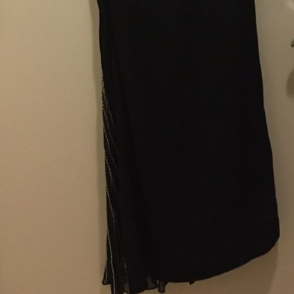 Black Halter Dress with Sequins by Lilly Rubin - Picture 3 of 6